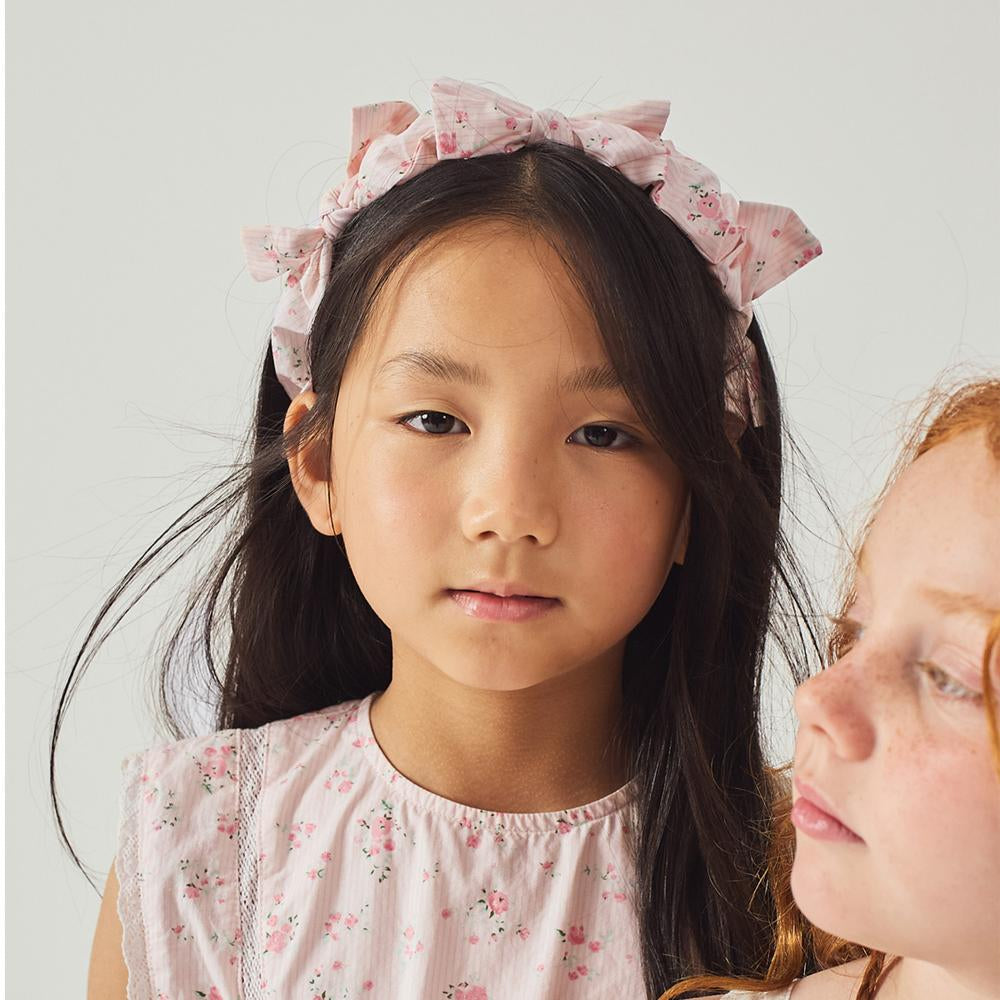 Elodie Ruched Headband With Ties