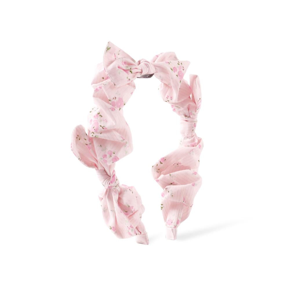 Elodie Ruched Headband With Ties