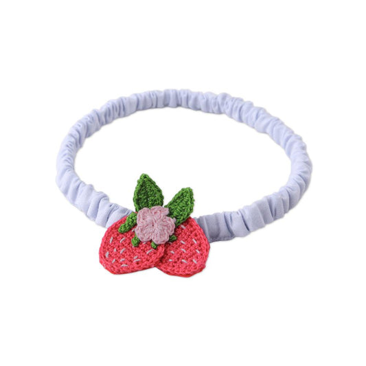 Baby Junee Turban with Crochet Strawberries and Flowers
