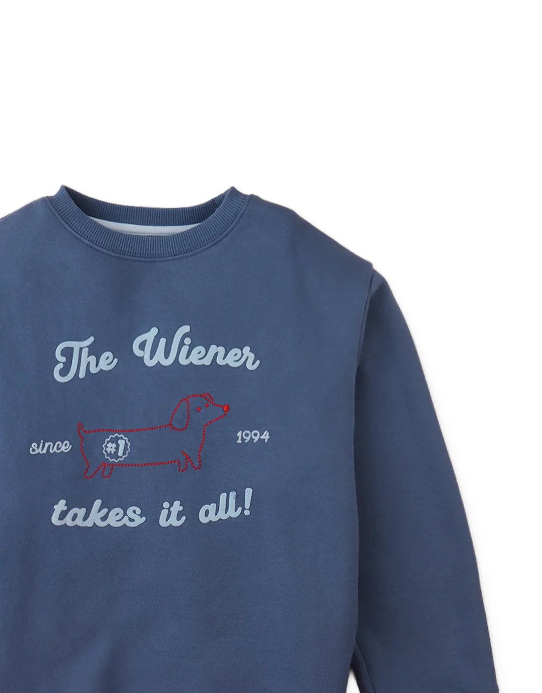Riccardo Fleece Pullover with Dachshund Embroidery