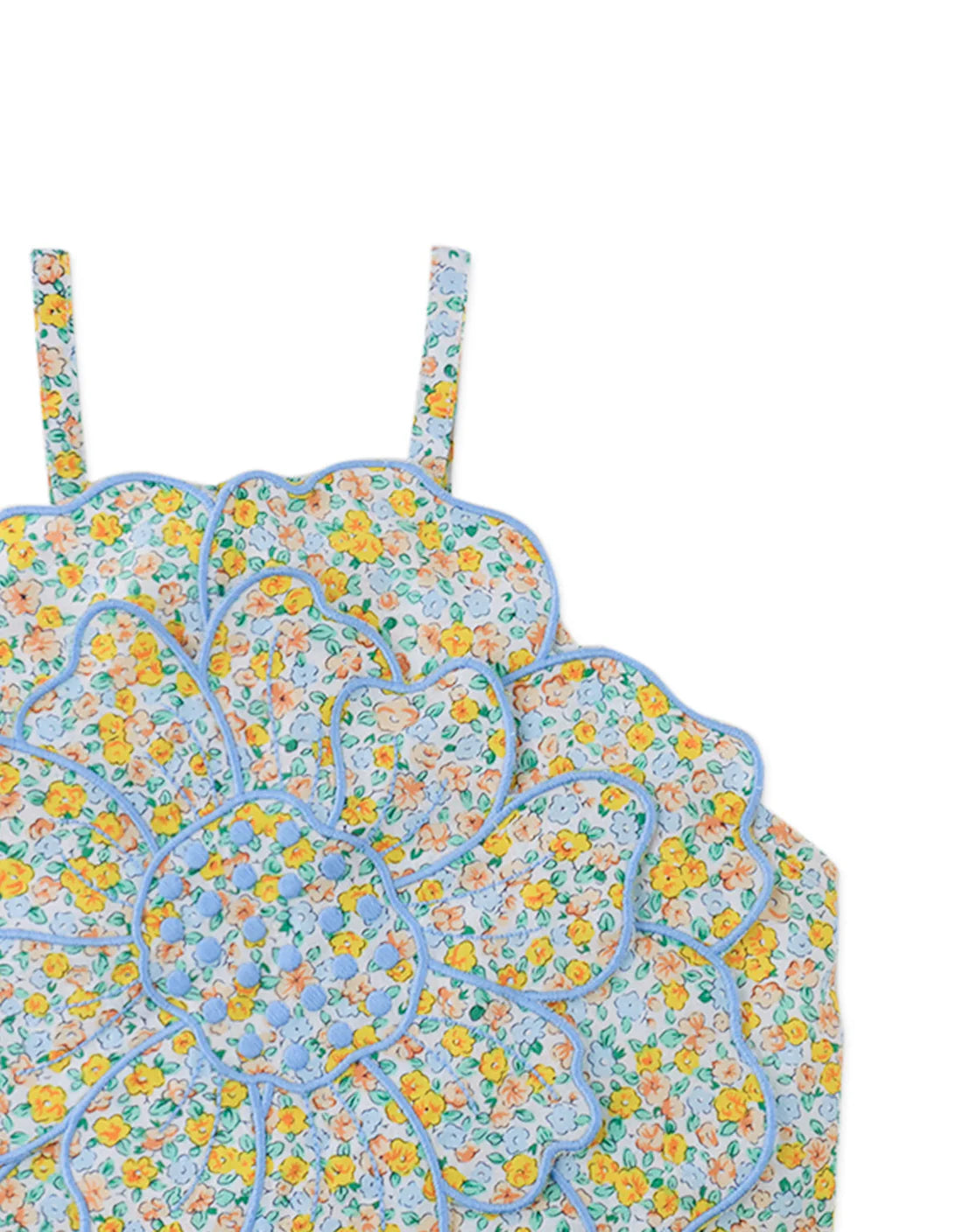 Eloise Halter Top with Large Flower Appliqué