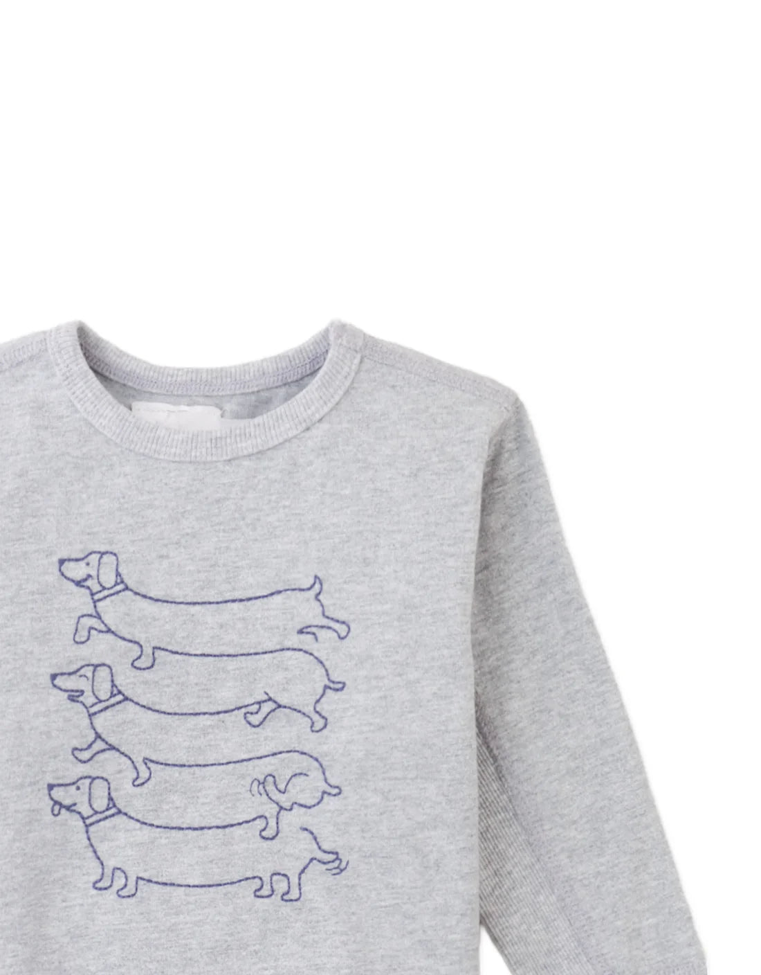Baby Gianni Barrel Tee with Dachshund Outline Embroidery