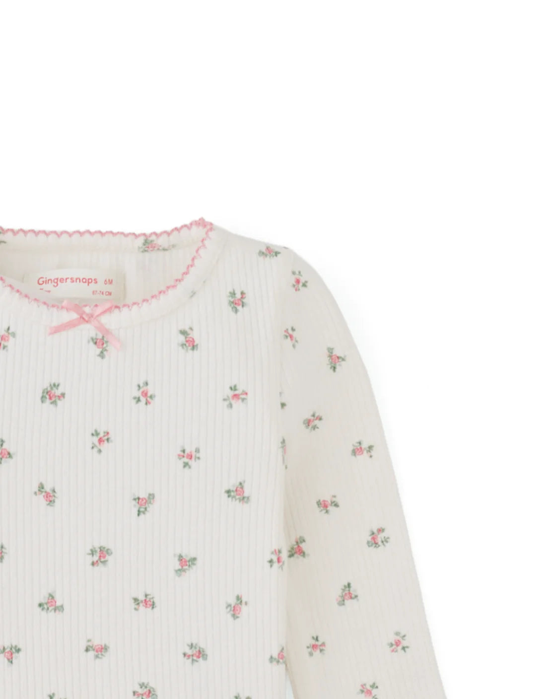 Baby Marcella Tee in All-Over Floral Print with Tiny Bow