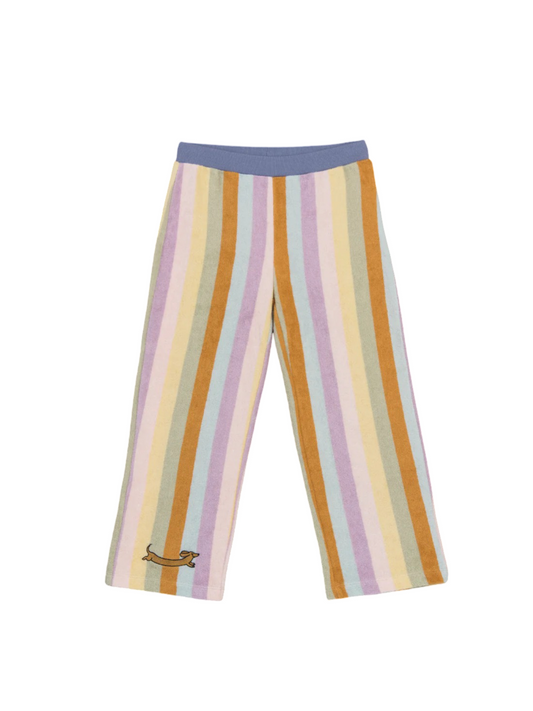 Terry Culotte Pants - Sunset Stripes