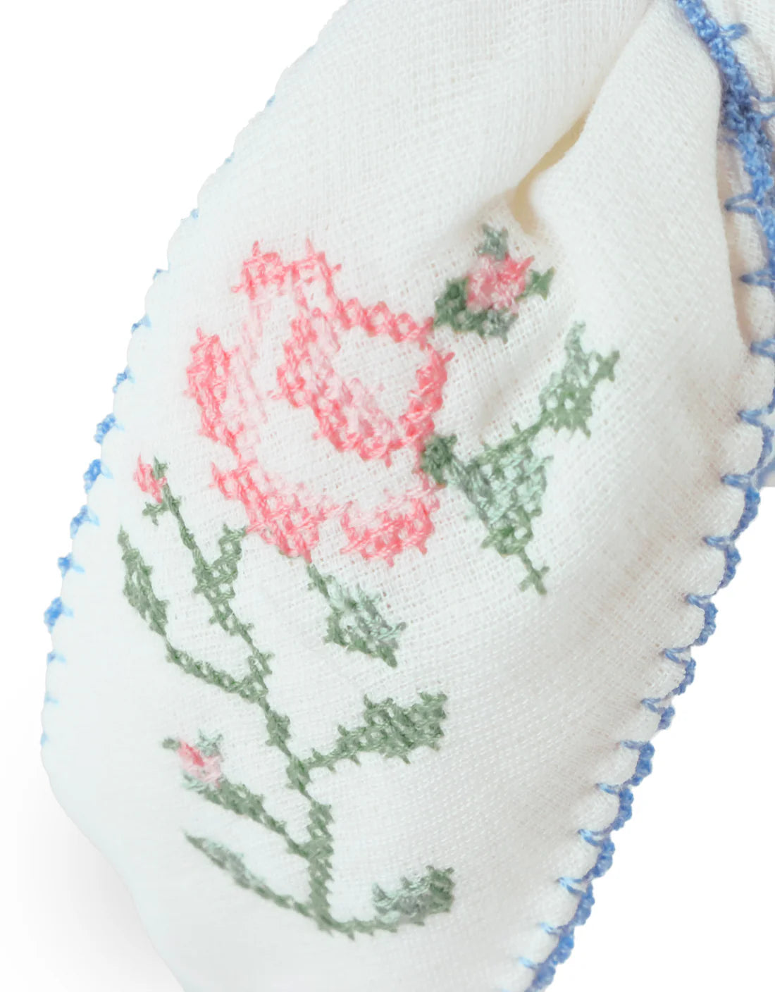Primrose Crosstitch Headband With Picoting