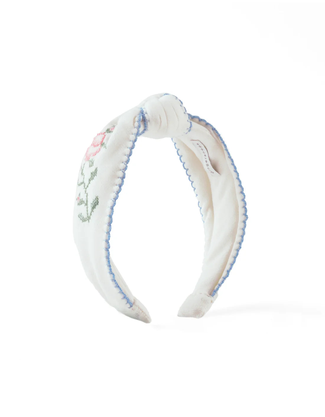Primrose Crosstitch Headband With Picoting
