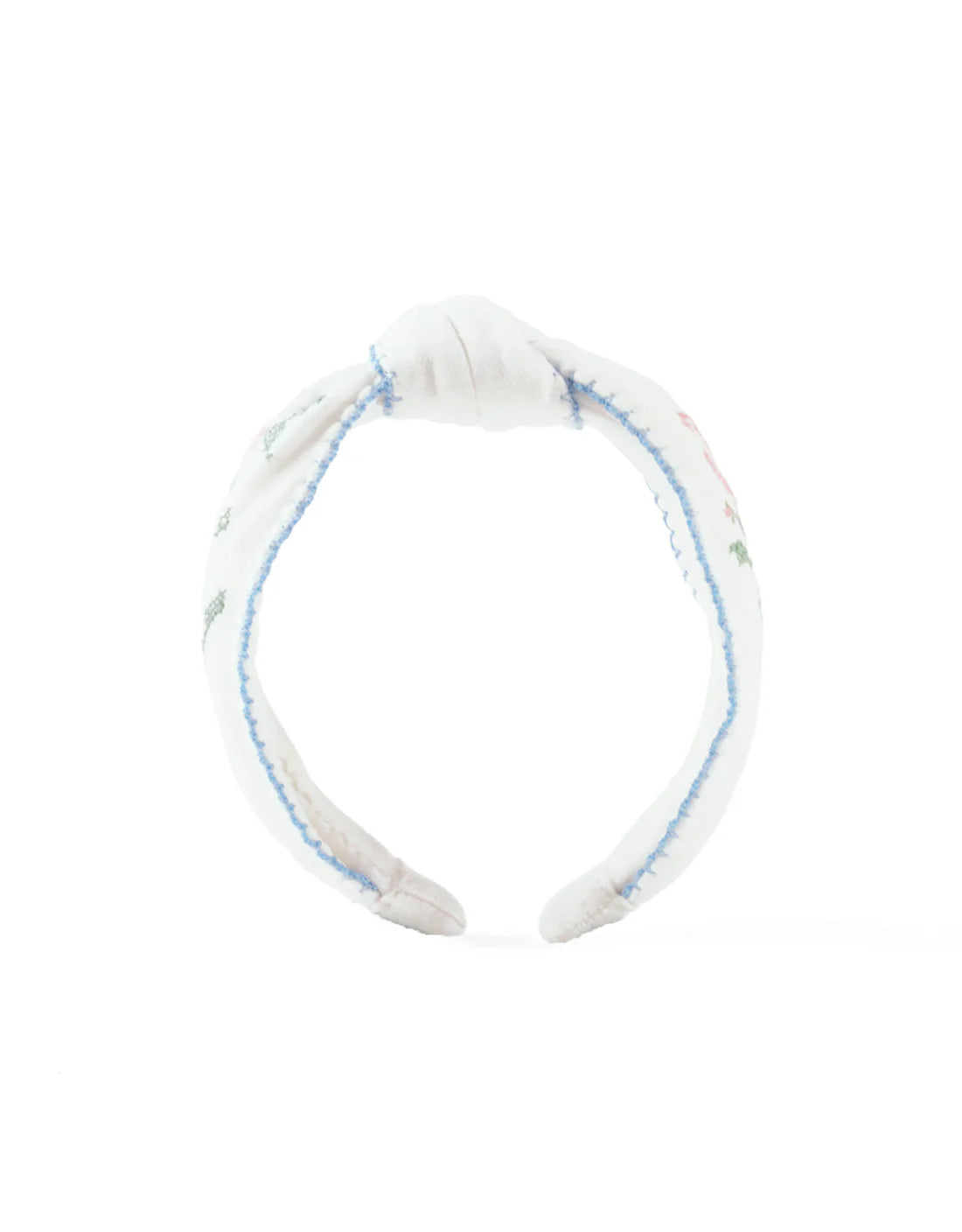 Primrose Crosstitch Headband With Picoting