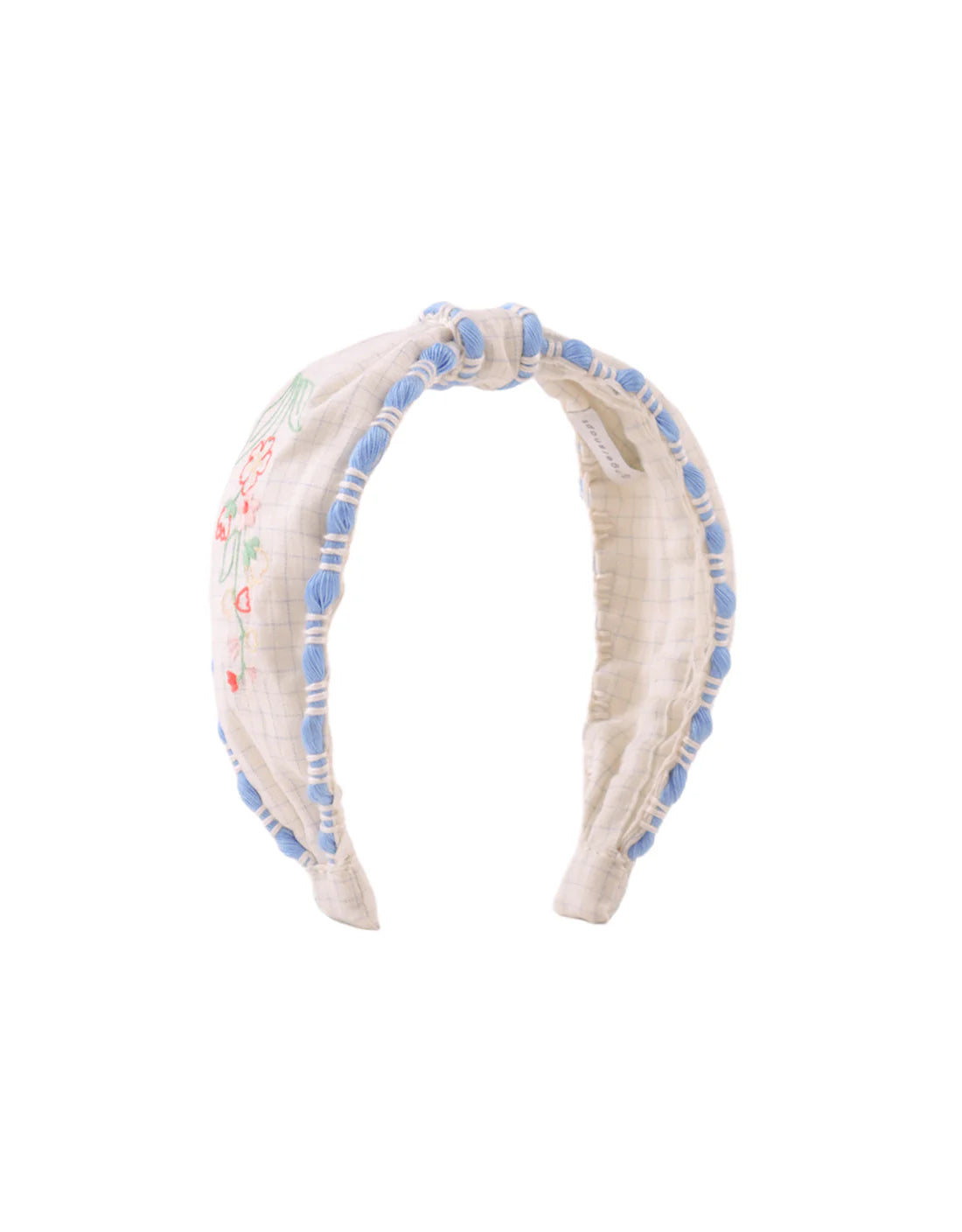 Delta Center Knot Headband With Embroidery