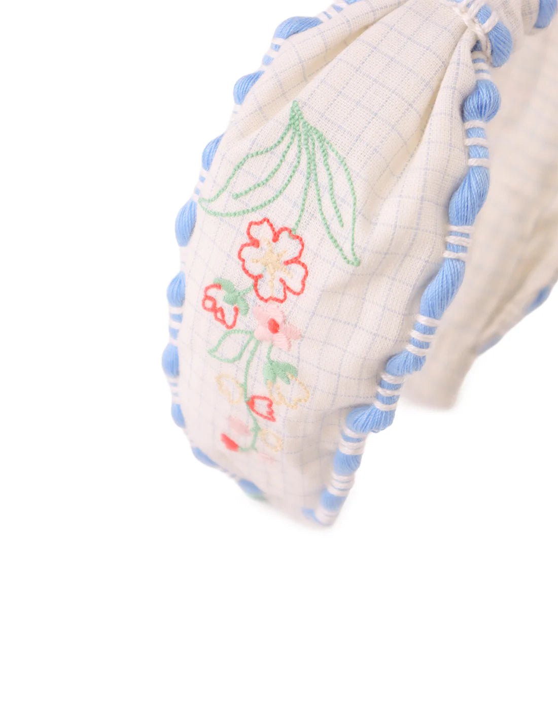 Delta Center Knot Headband With Embroidery