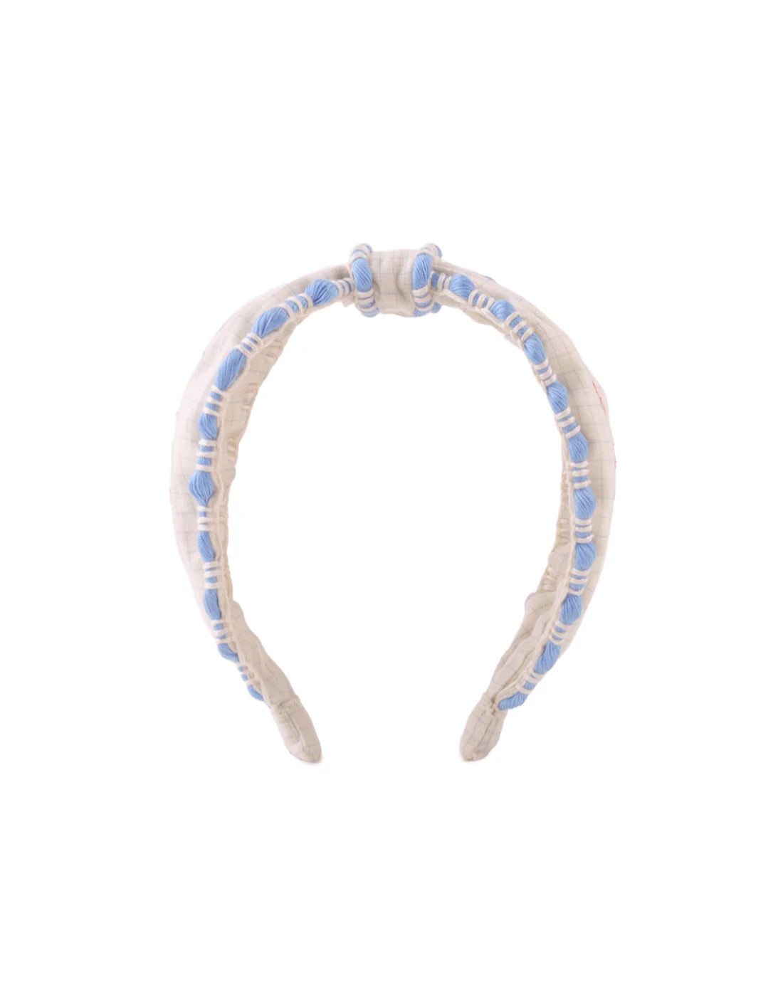 Delta Center Knot Headband With Embroidery
