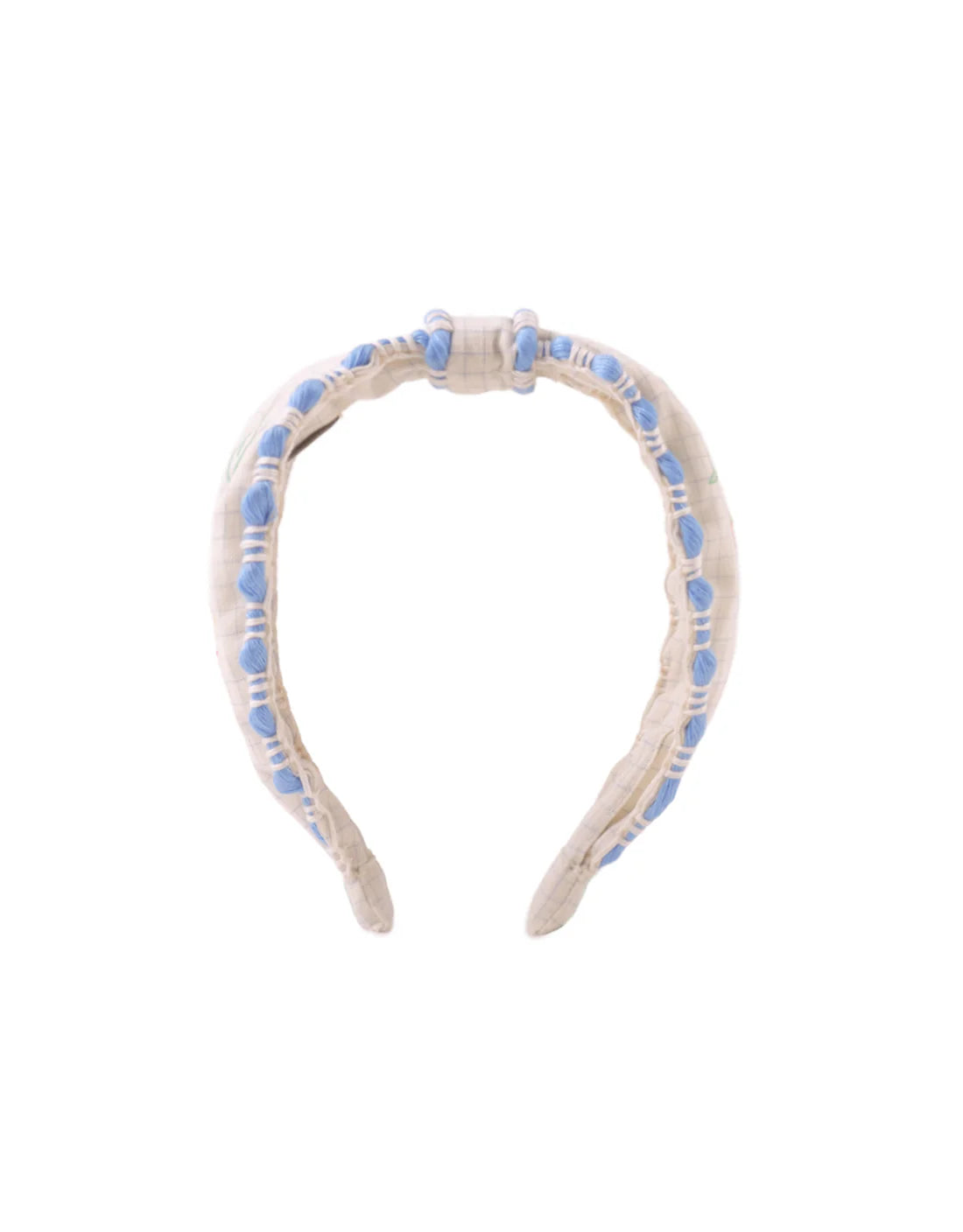 Delta Center Knot Headband With Embroidery