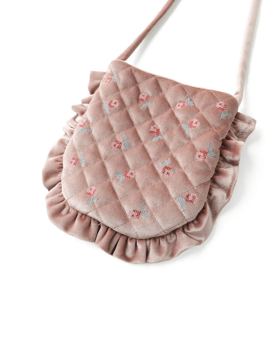 Quilted Velvet Bag with Embroideries