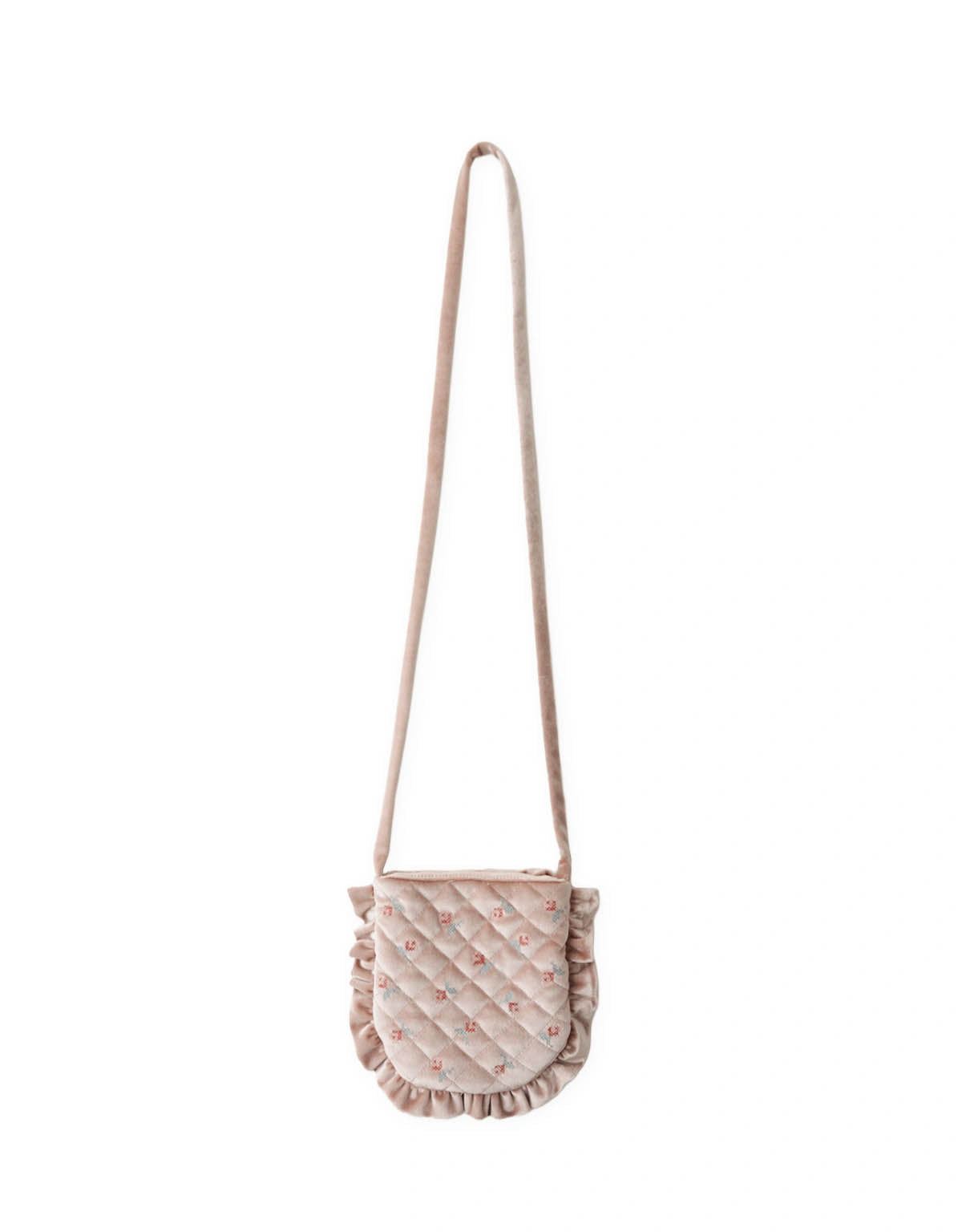 Quilted Velvet Bag with Embroideries