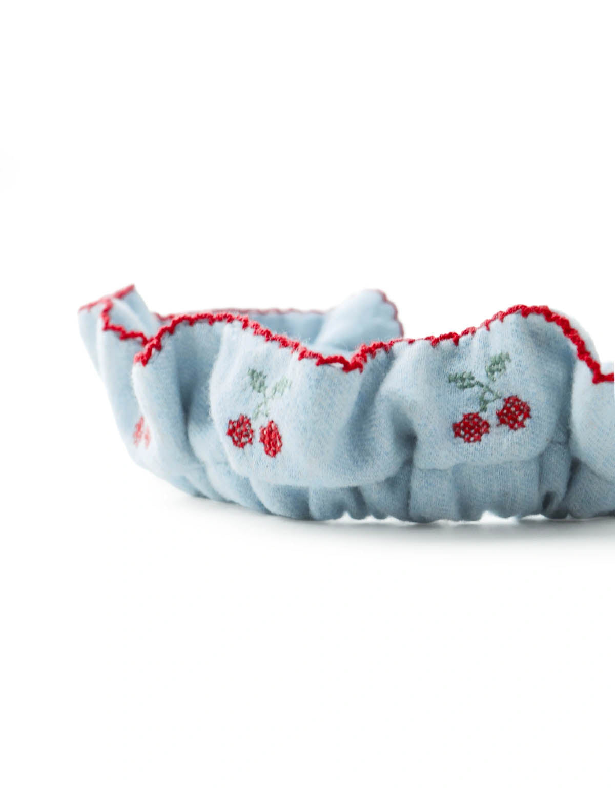 Baby Ruffled Turban with Embroideries and Picoting