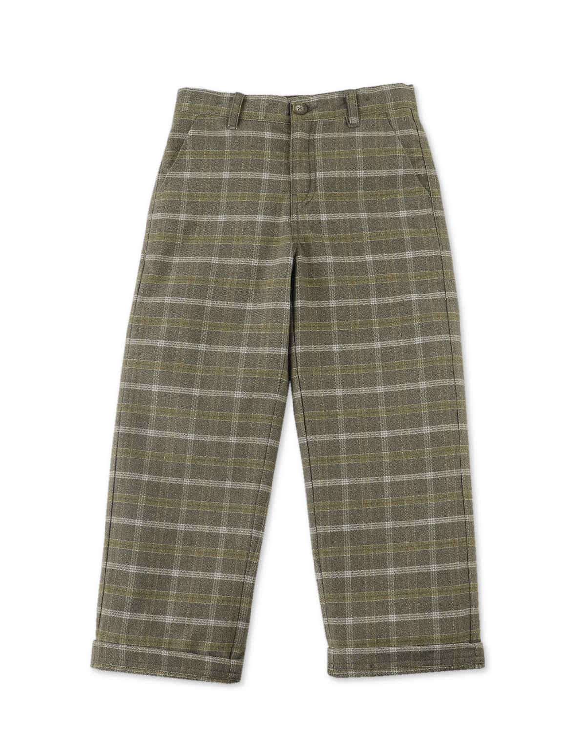 Boys Loose Plaid Pants