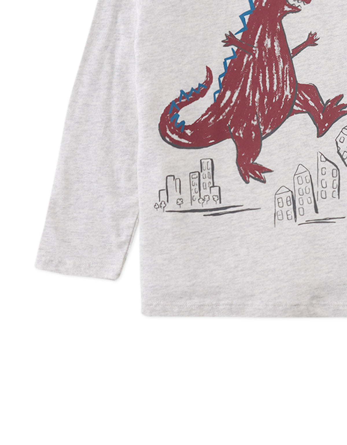 Long Sleeve T-Shirt with Dino Smash Print