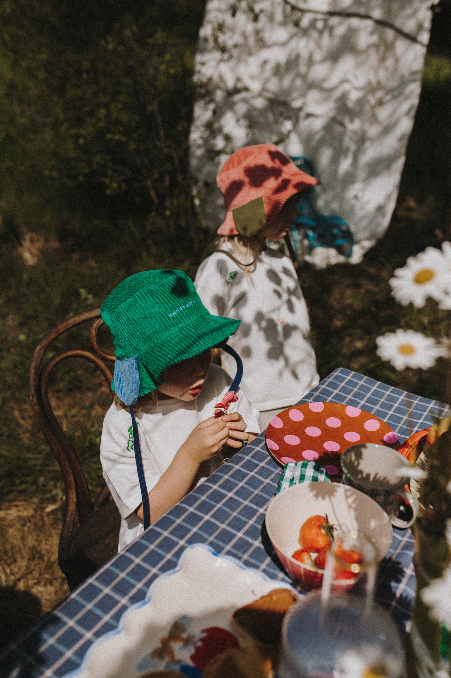 Corduroy Hat Green/Bluebird