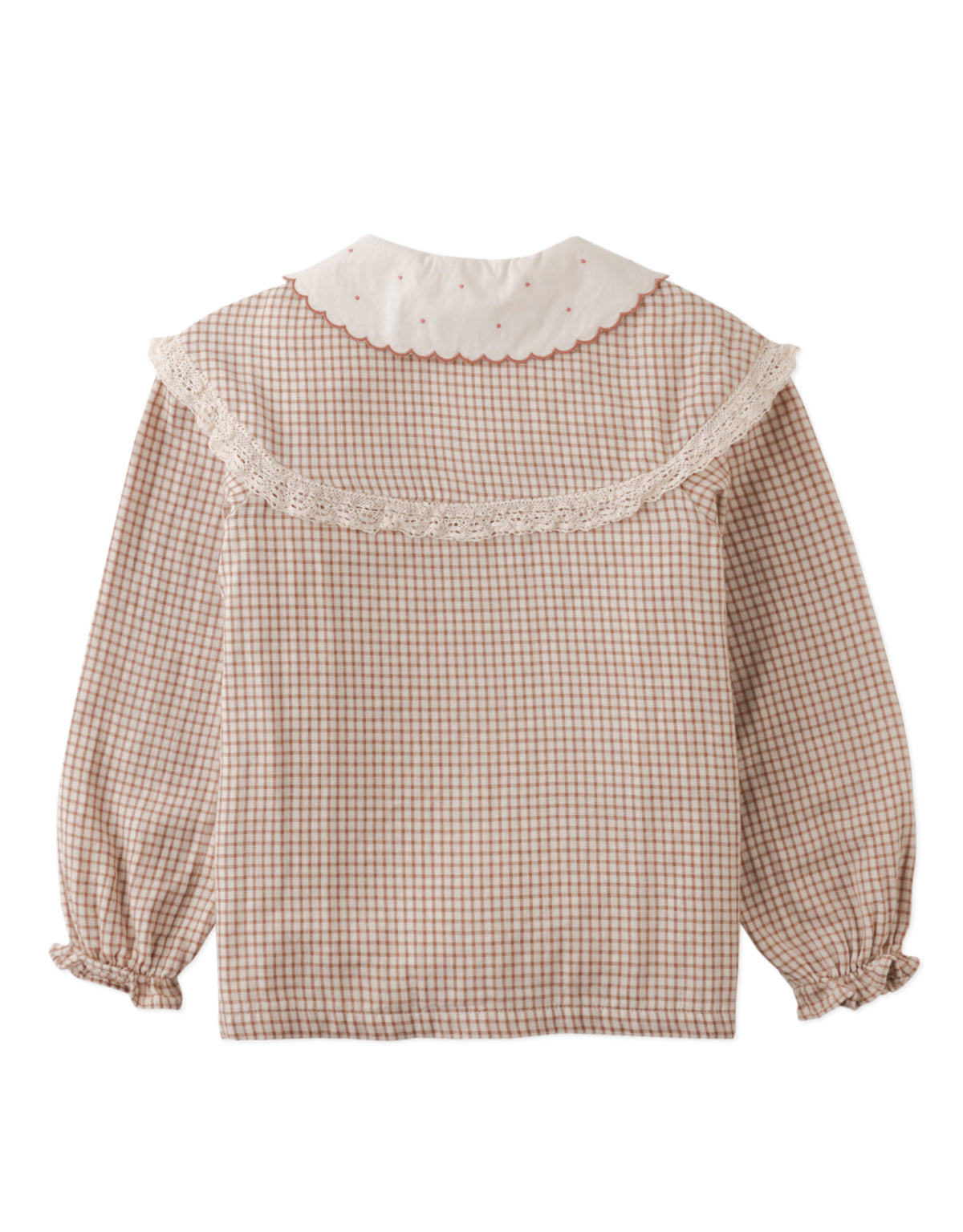 Bernadette Long Sleeve Shirt with Embroidered Collar