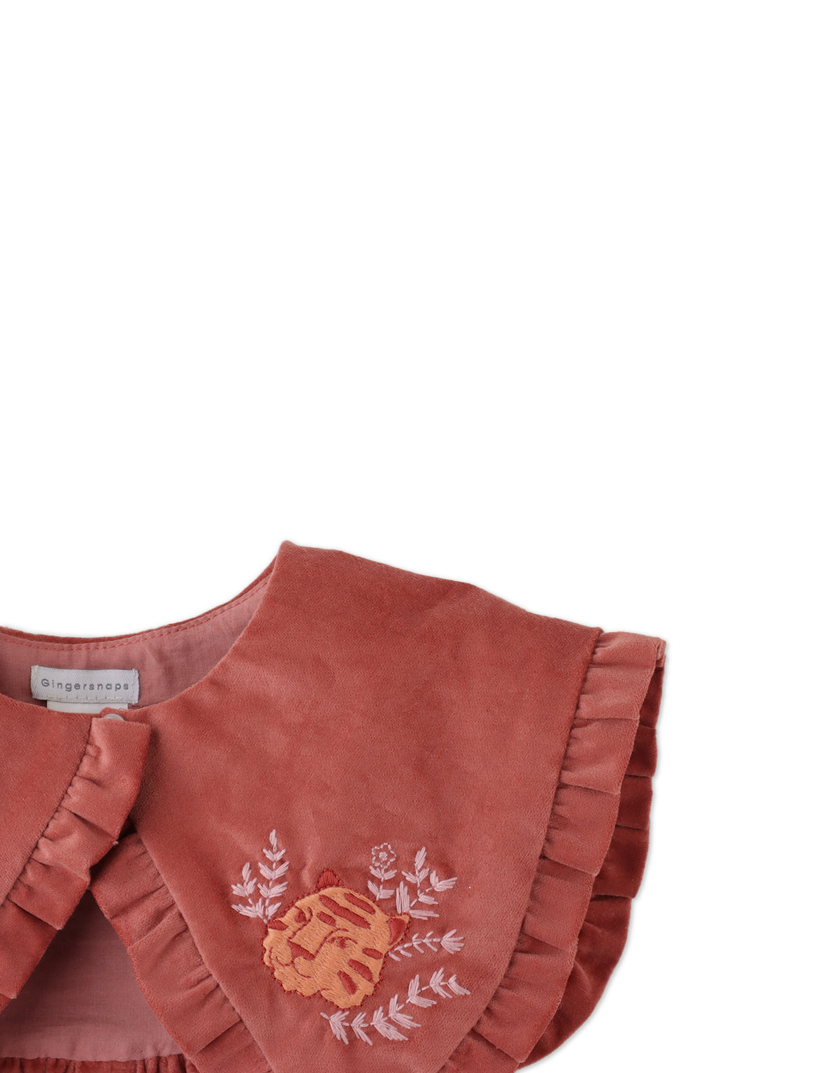 Corduroy Collar W/ Ruffles