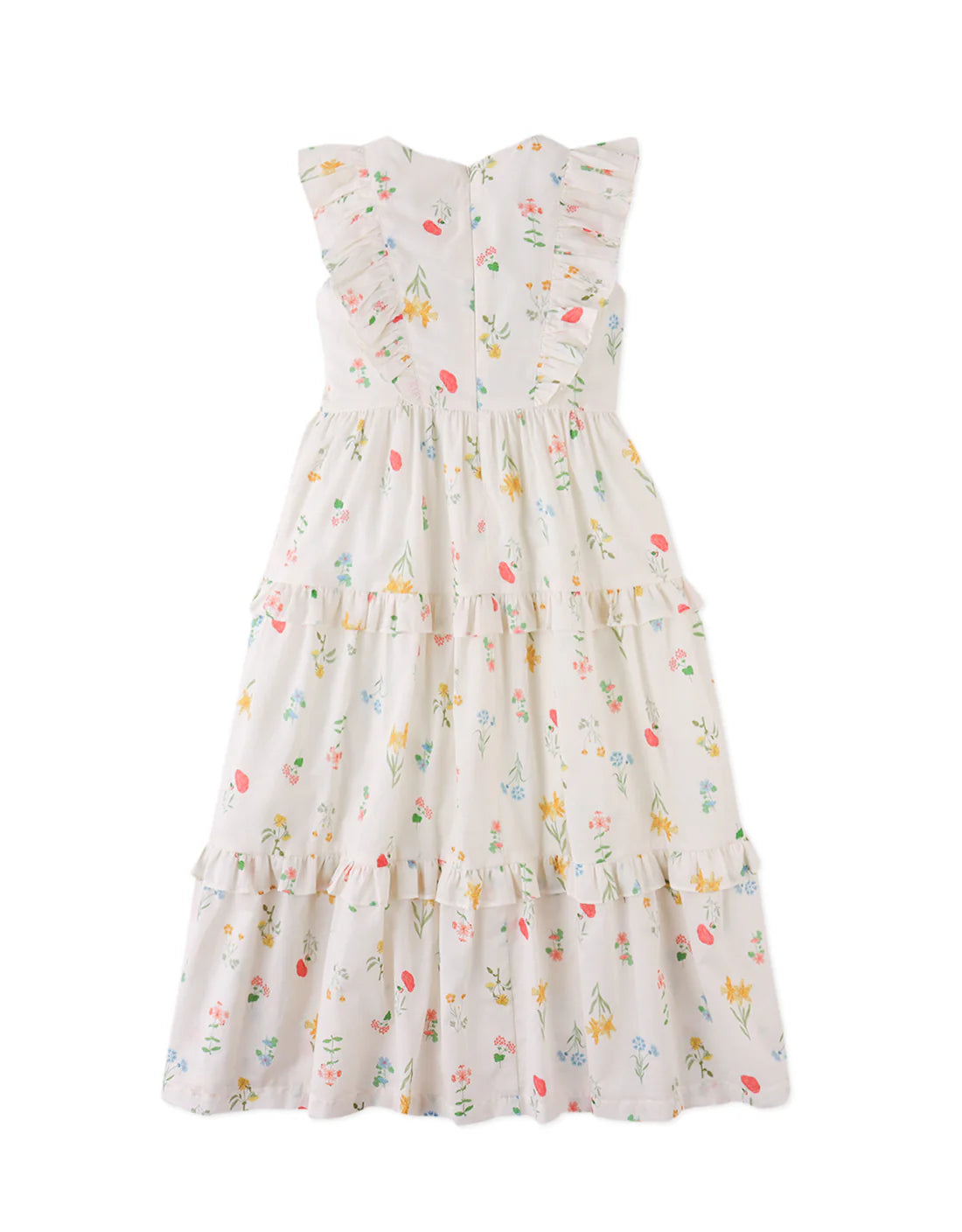 Chisa Tiered Smocked Maxi Dress with Ruffle Sleeves
