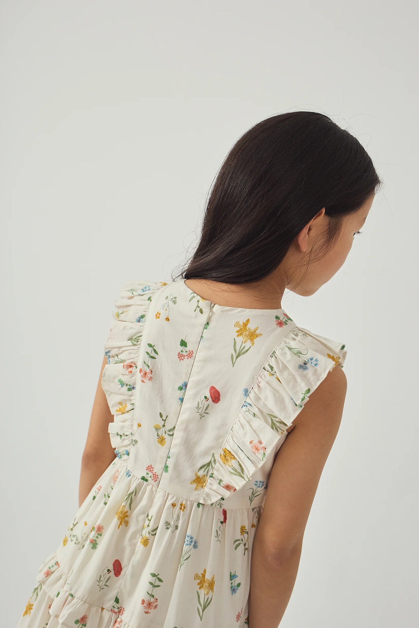 Chisa Tiered Smocked Maxi Dress with Ruffle Sleeves