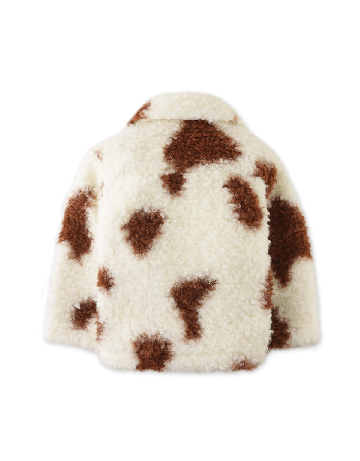 Cow Print Sherpa Jacket