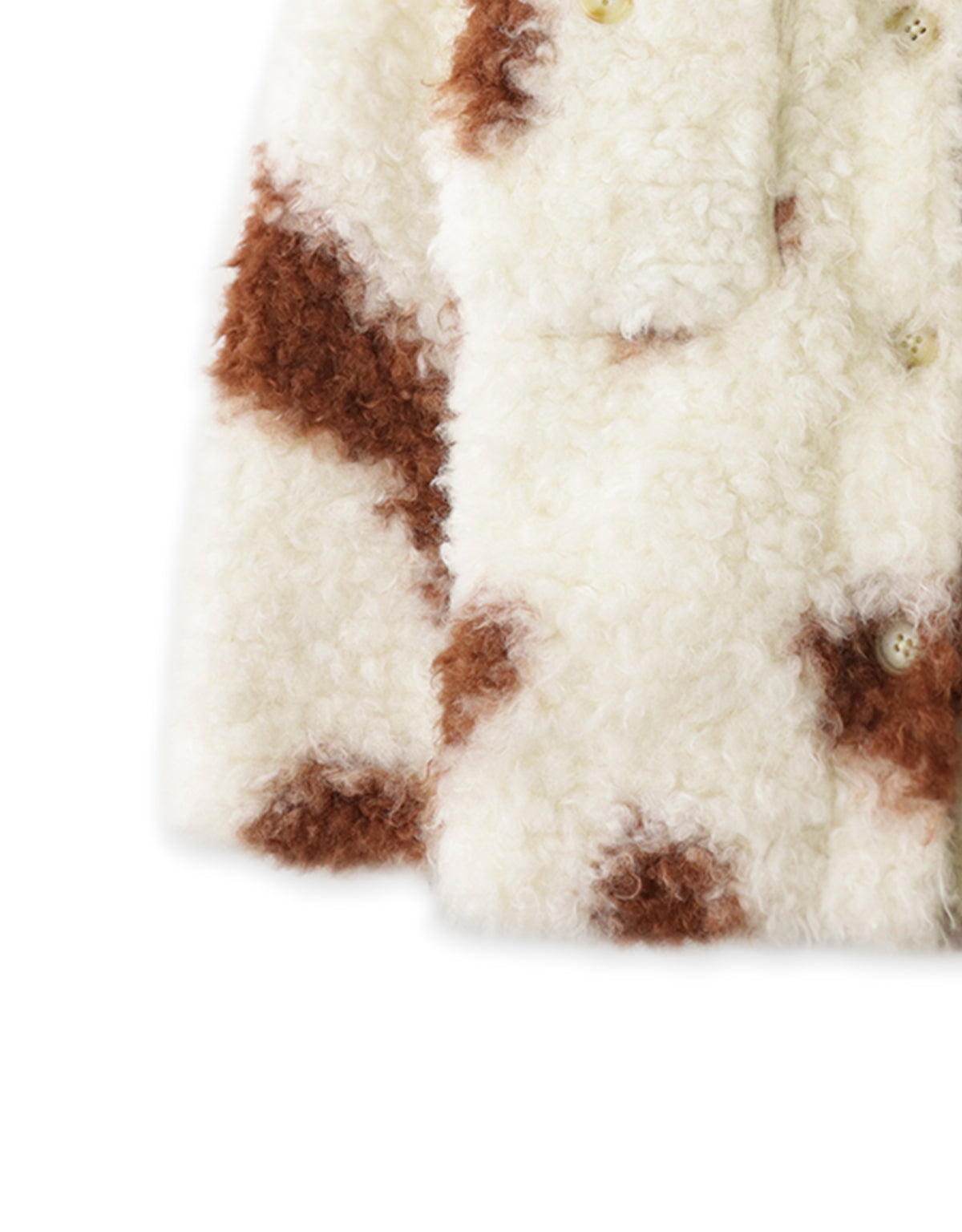 Cow Print Sherpa Jacket