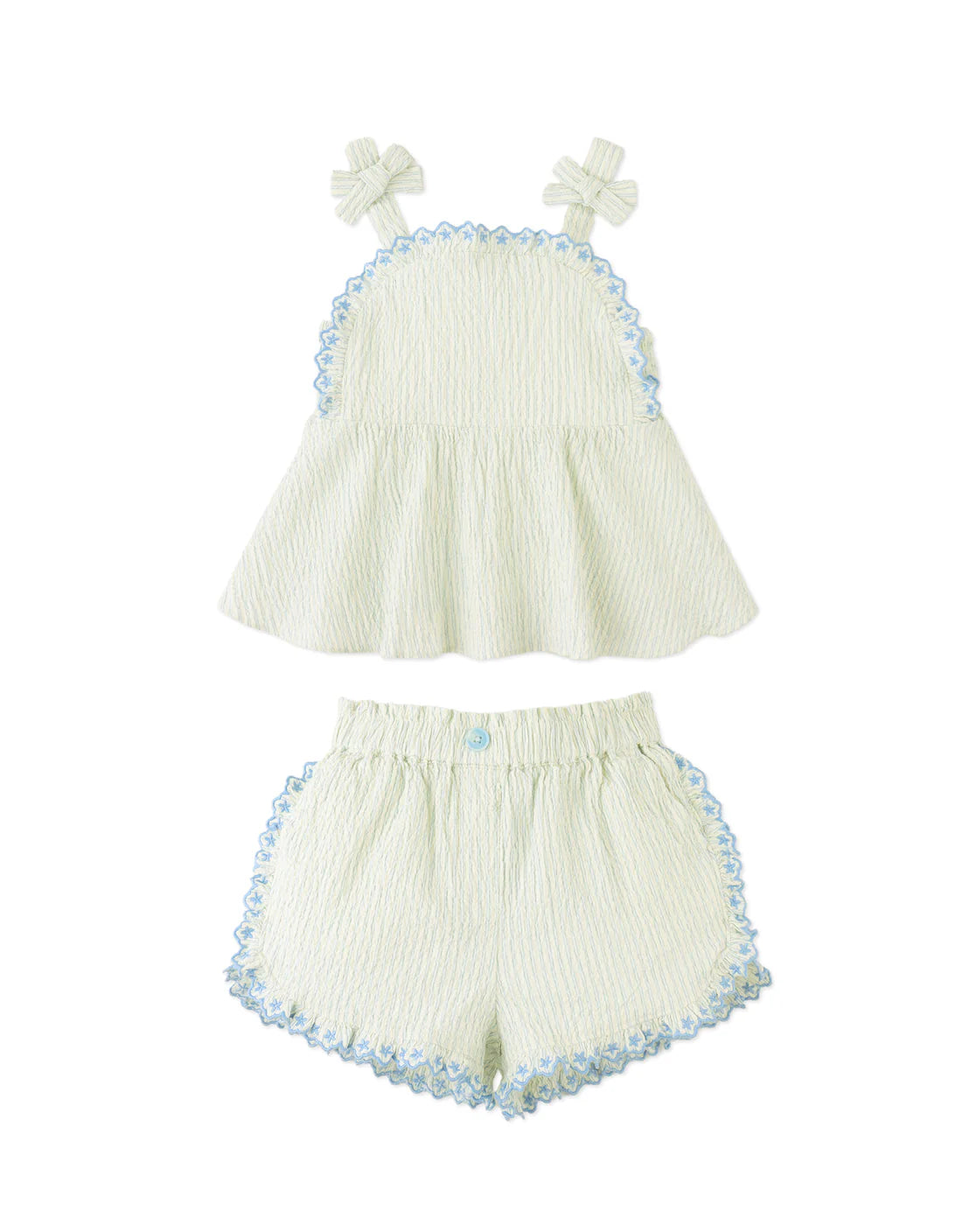 Isabel Ruffled Striped Apron Top & Ruffled Shorts
