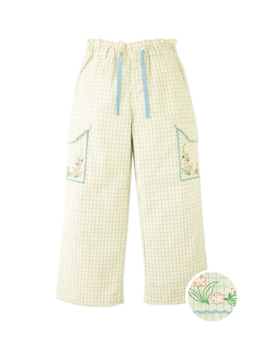Ariana Cargo Pants with Embroidered Pockets