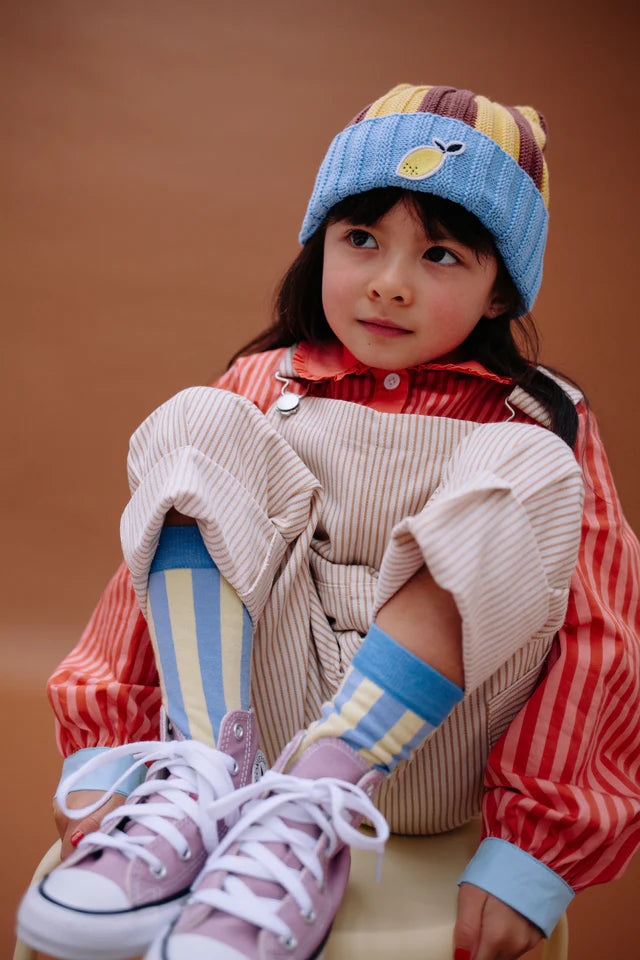 knee high socks | lemon tree | vertical stripes