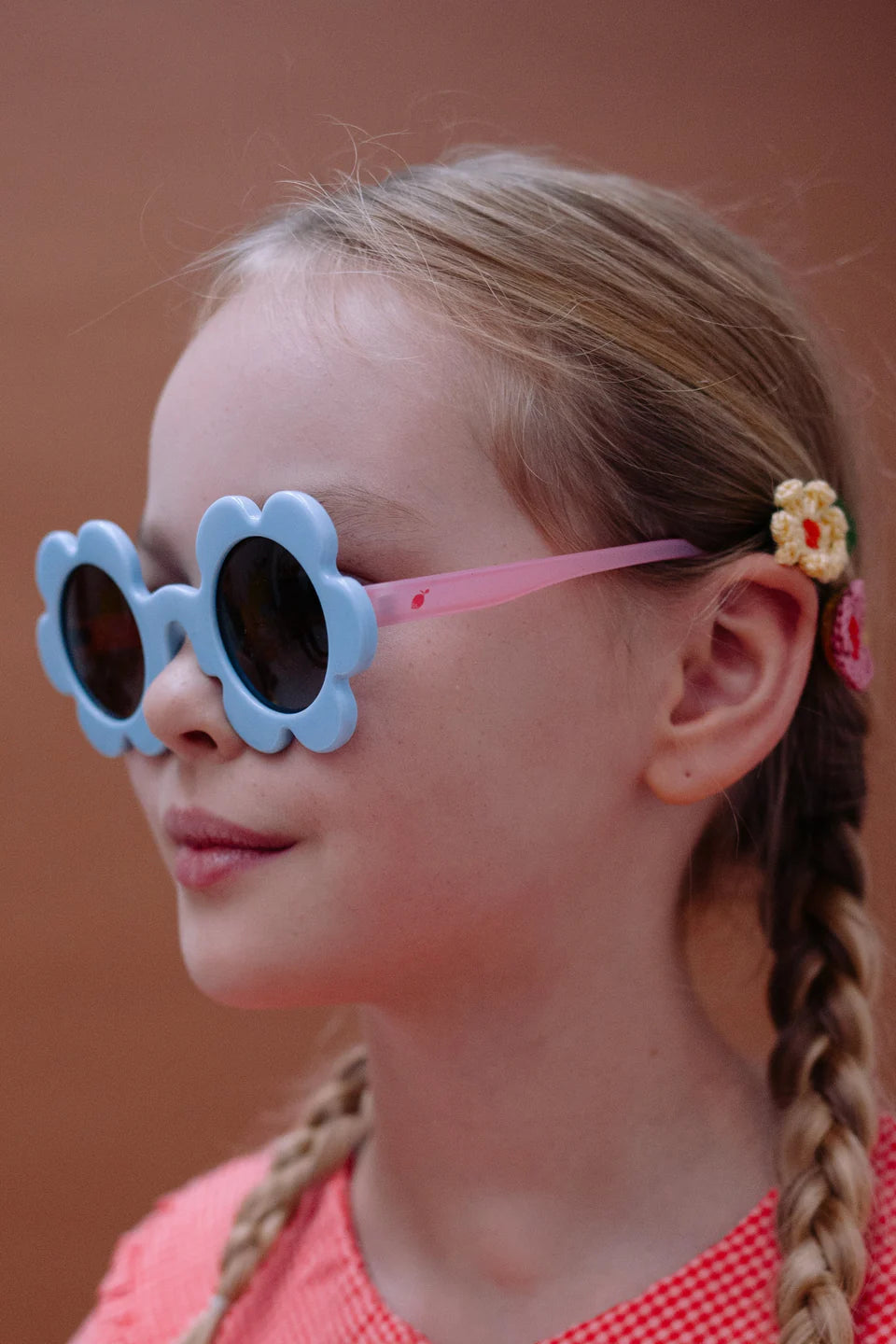 sunglasses | flower | cloud blue + rosebay pink