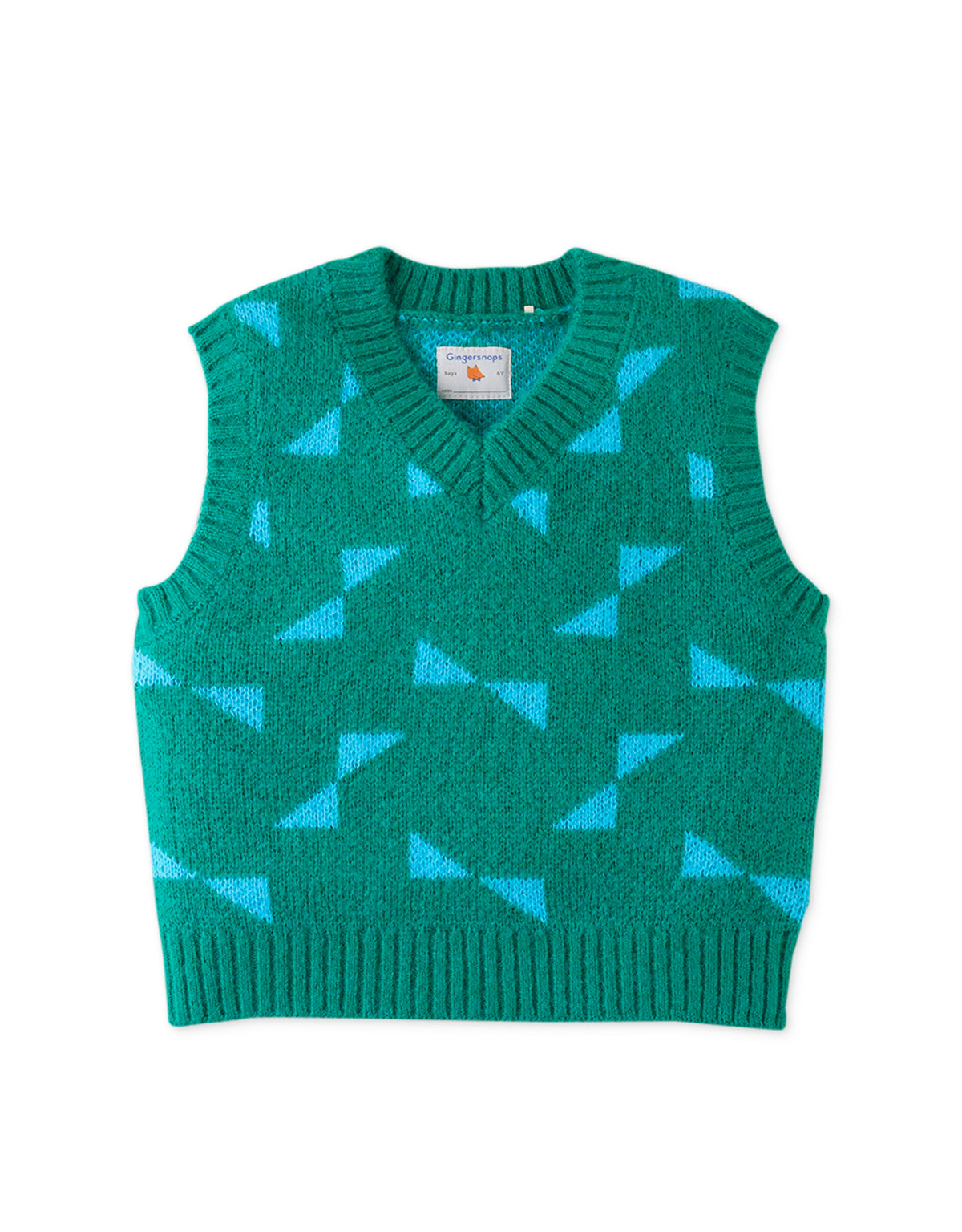 Boys Intarsia Triangles Vest