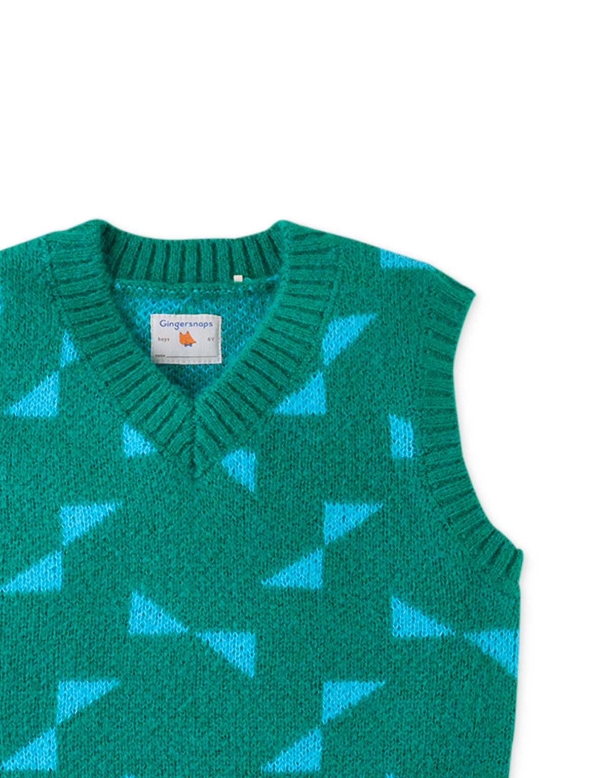 Boys Intarsia Triangles Vest