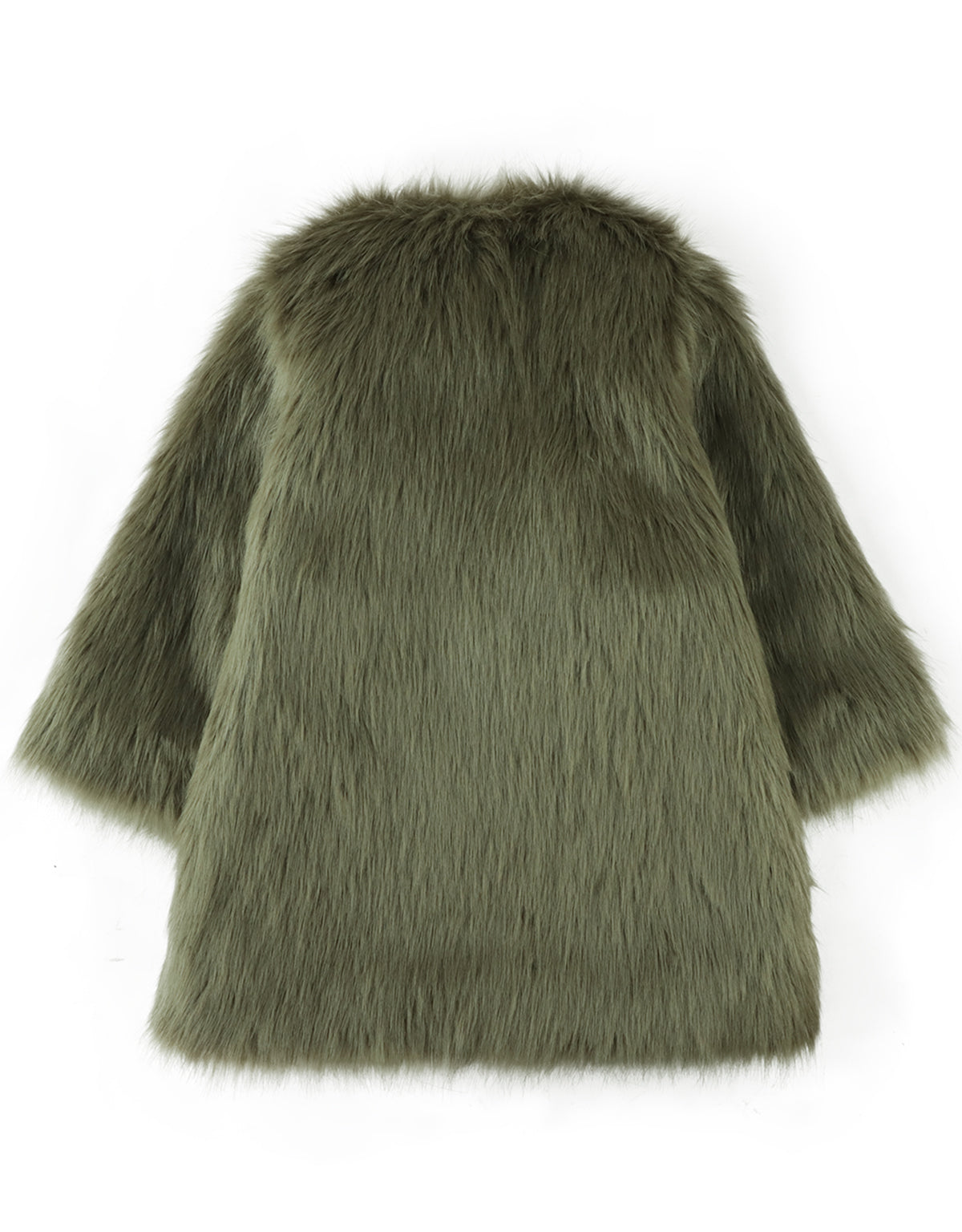 Coat In Fringed Poly Fur