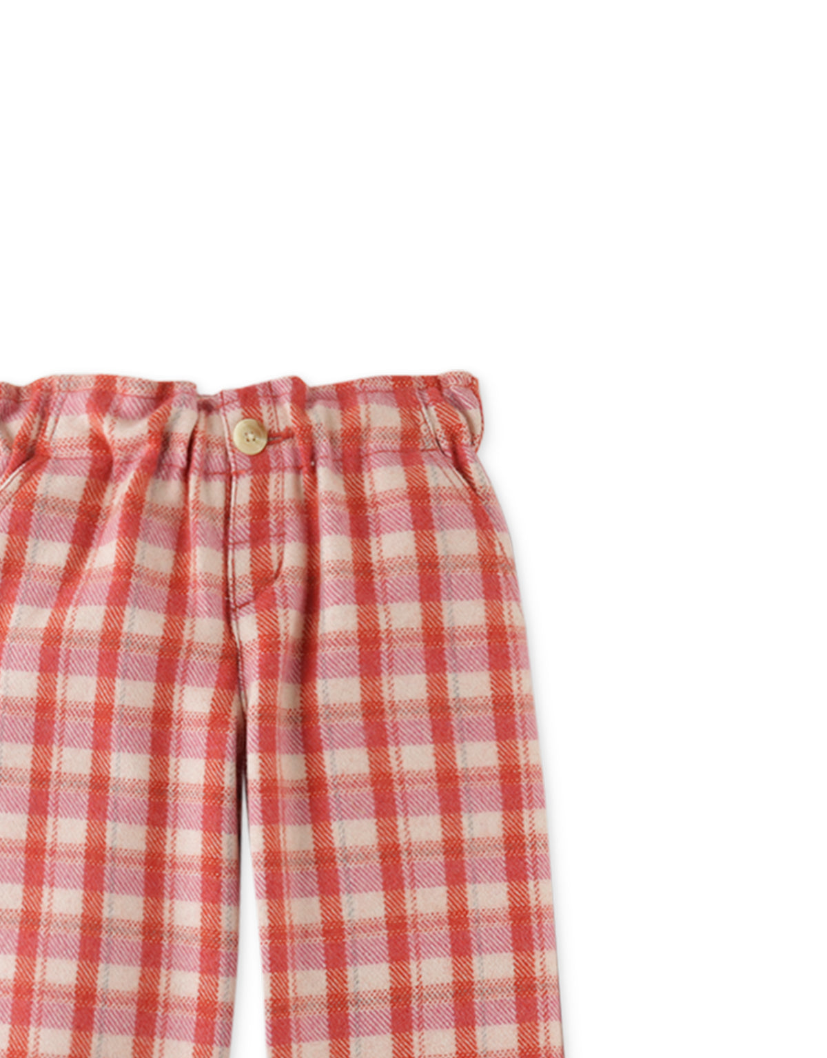 Straight Wide Leg Pullon Checkered Pants