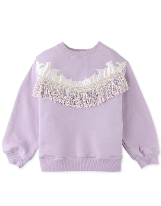 Fleece Pullover With Fringes