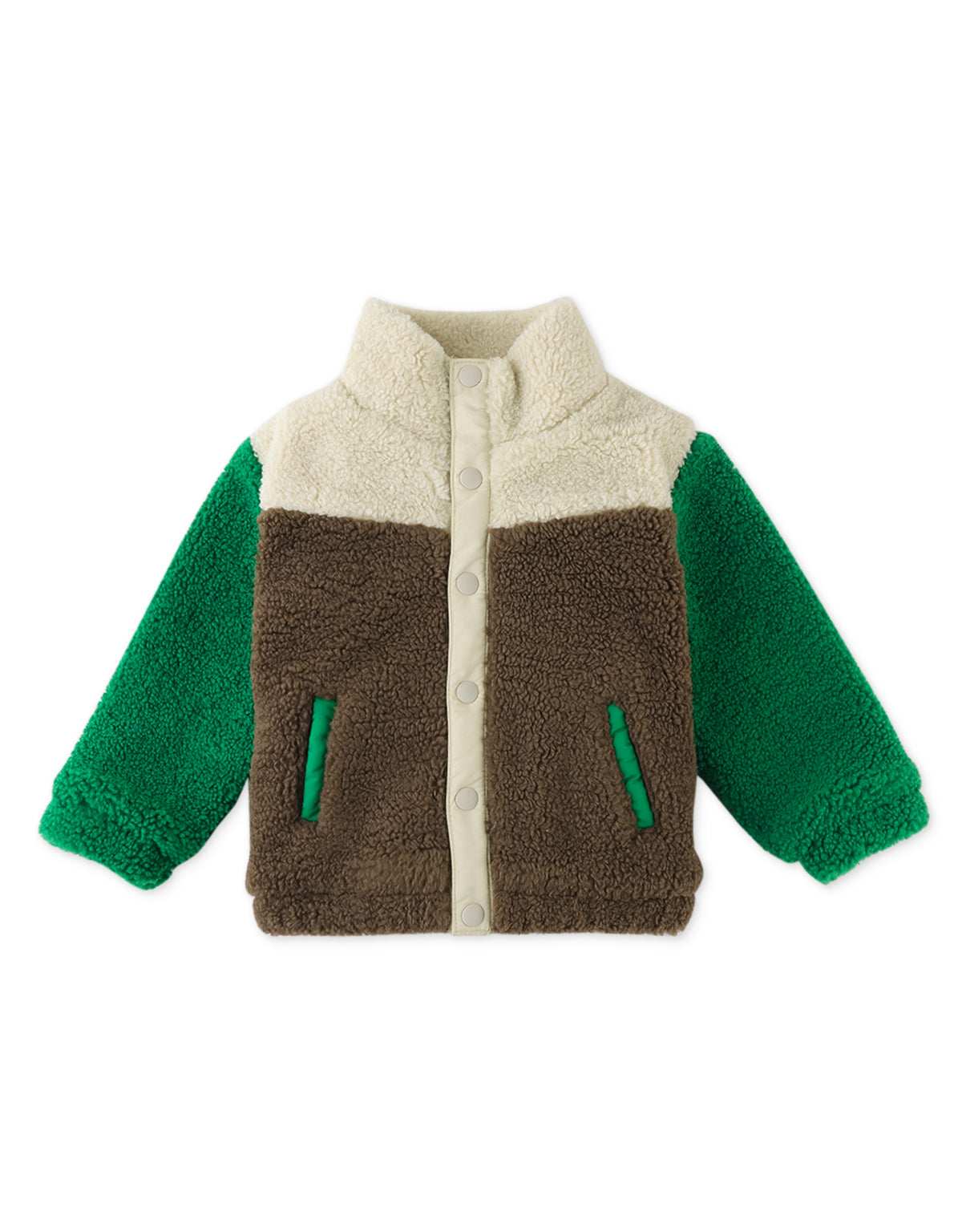 Color Block Sherpa Jacket