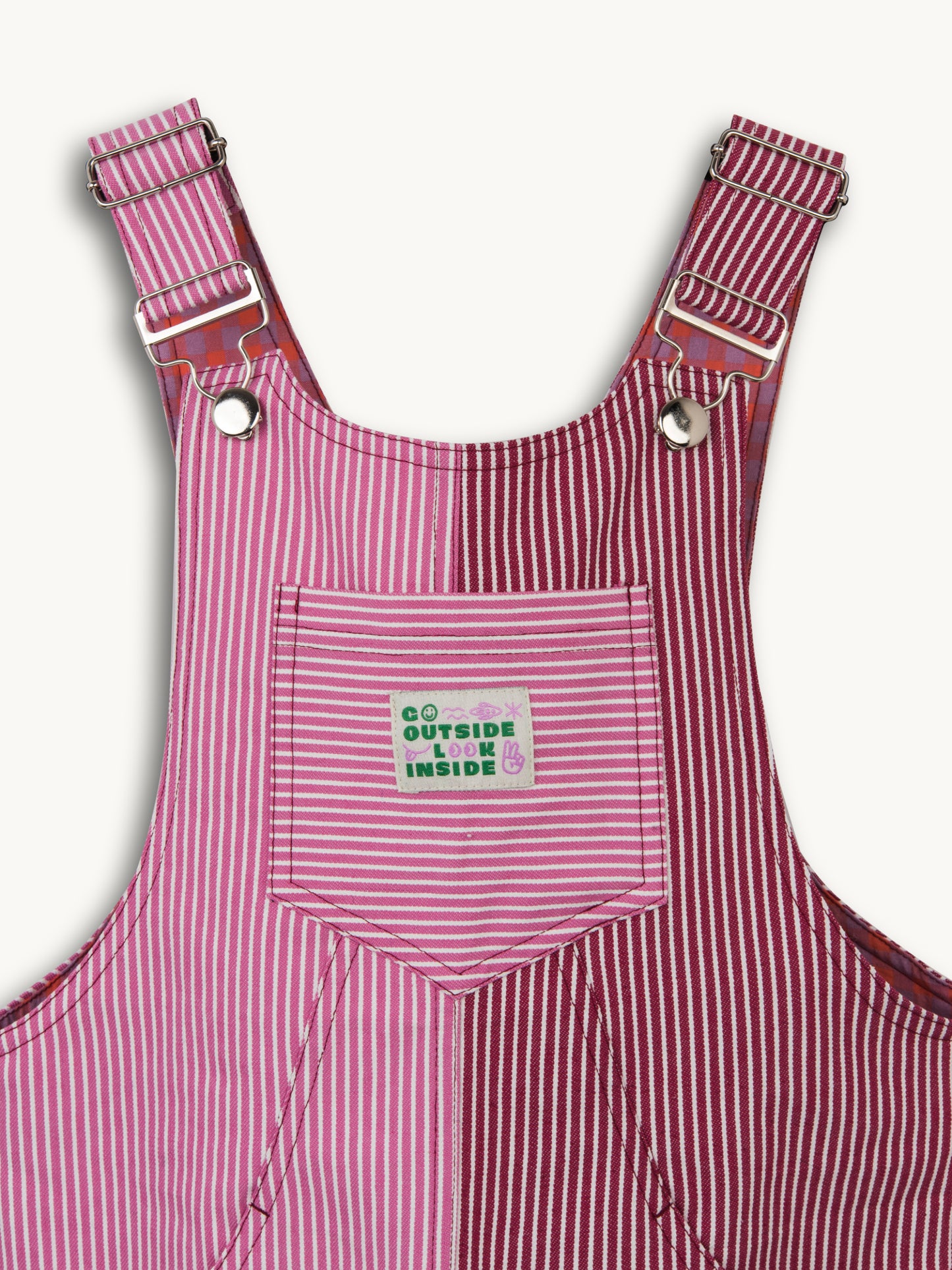 Short Dungaree - Watermelon Stripes