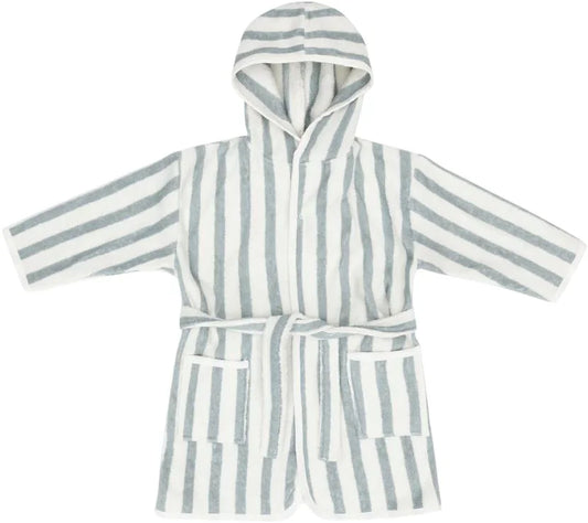Bathrobe Stripe Terry Sea Green GOTS