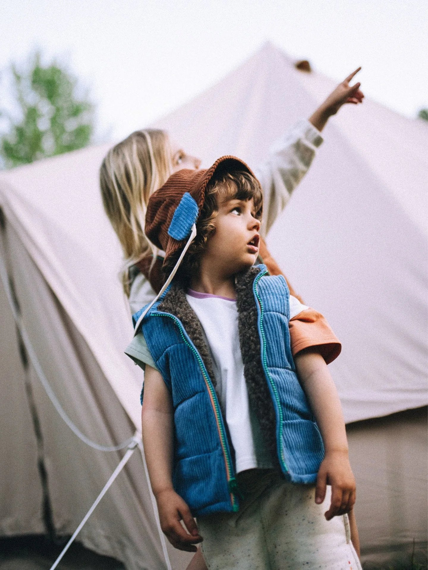 Reversible Merino Vest - Bluebird