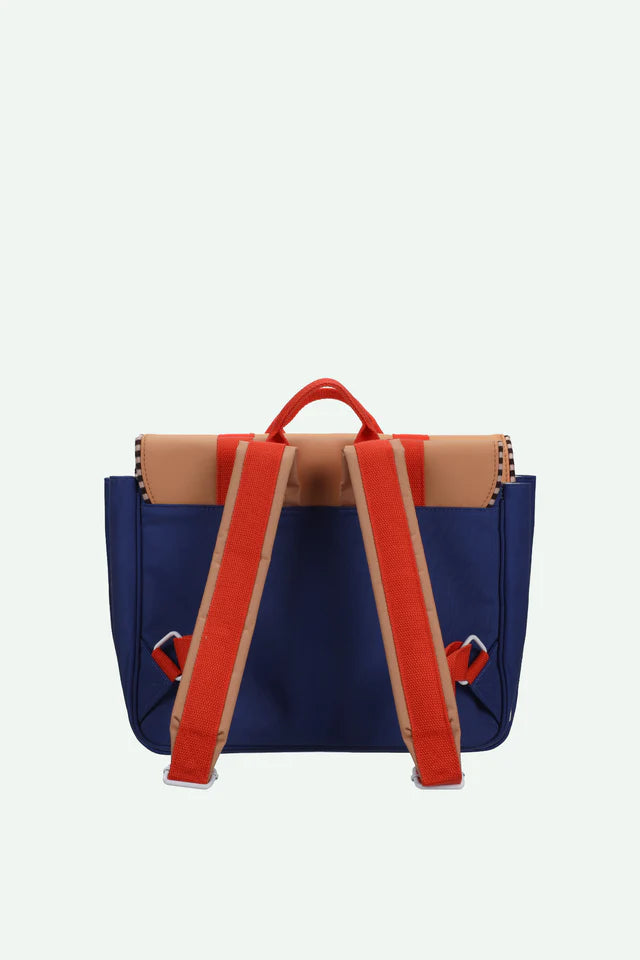 school bag | jane beige + ned blue