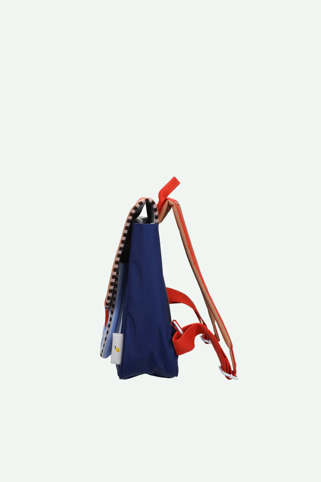 school bag | jane beige + ned blue