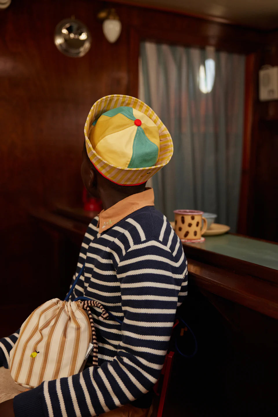 boat hat | shell beige + reed green