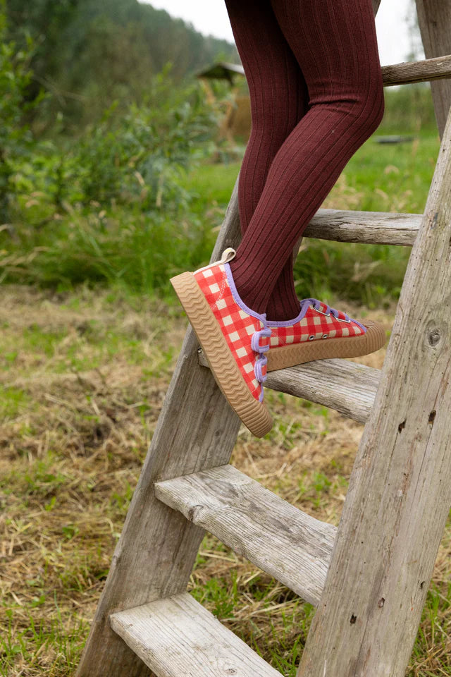 Canvas Shoes | Gingham Poppy