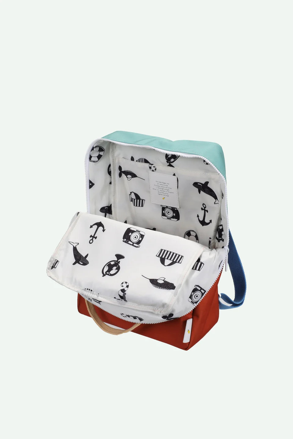 Backpack large • colourblocking • aquatic green
