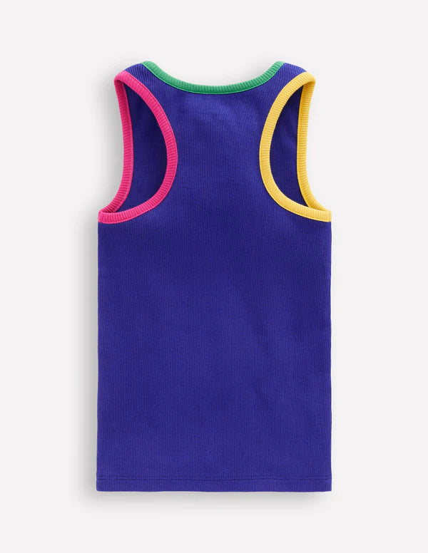 Racerback Ribbed Vest-Bright Blue