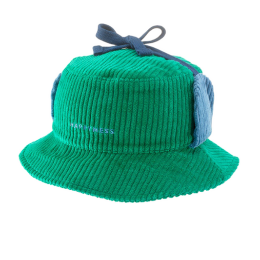 Corduroy Hat Green/Bluebird