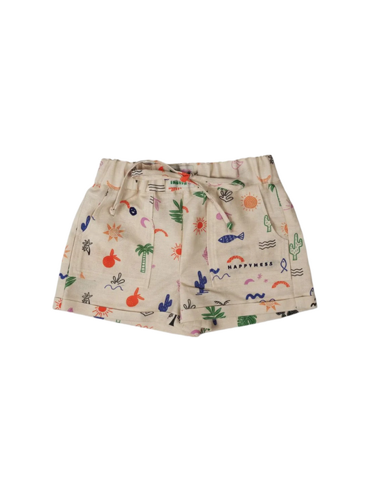 Linen Shorts - Safari