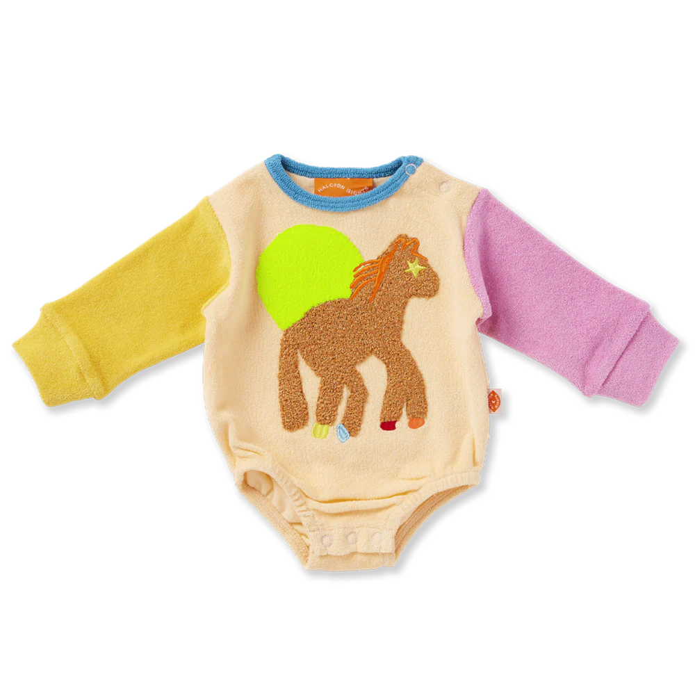 Giddy Up Terry Long Sleeve Bodysuit