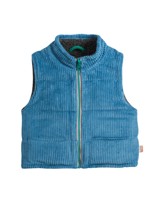 Reversible Merino Vest - Bluebird